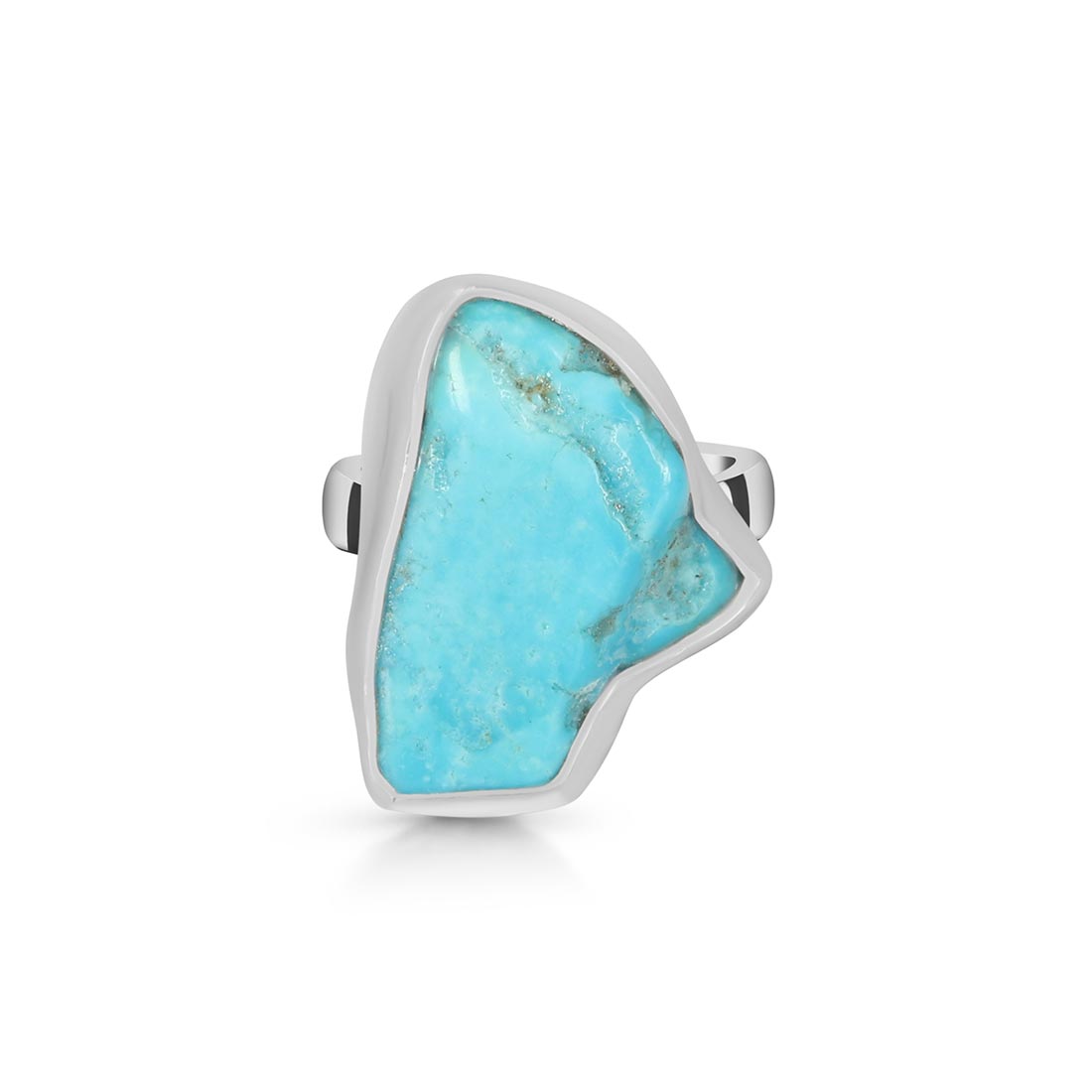 Turquoise (Rough) Adjustable Ring-(TRQ-R-93)